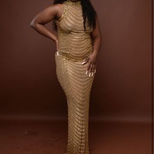 Beautiful gold dress from Algist. I only wore it once for my birthday pictures.